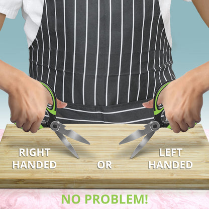 Oliver's Kitchen ® Kitchen Shears - Super Sharp & Heavy Duty Kitchen Scissors - Multifunctional with built in Bottle Opener & Safety Cover