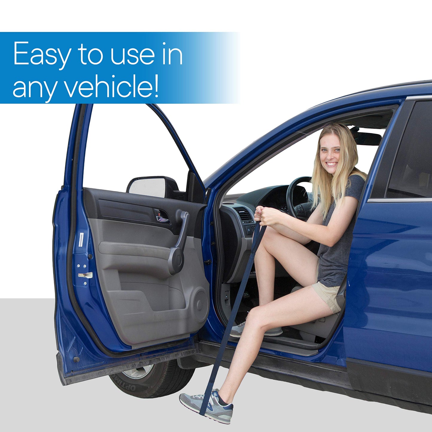 RMS 35 Inch Long Leg Lifter - Durable & Rigid Hand Strap & Foot Loop - Ideal Mobility Tool for Wheelchair, Hip & Knee Replacement Surgery