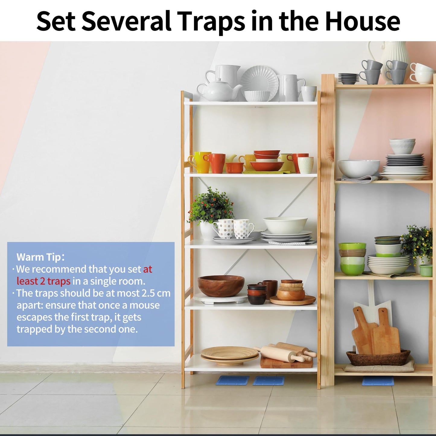 LULUCATCH Mouse & Insect Traps 12 Pack, Heavier Sticky Traps with Non-Toxic Glue for Small Mice & Insects. Sticky Mouse Traps Indoor, Easy to Set, Pet Safe Pest Control