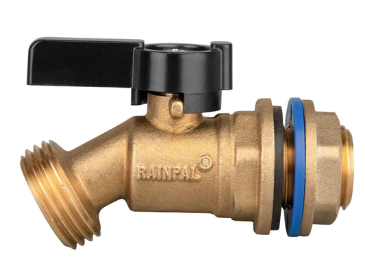 RAINPAL RBS005 Brass Water Container/Rain Barrel Quarter Turn Spigot(LF Compliant, For OPEN TOP BARRELS)