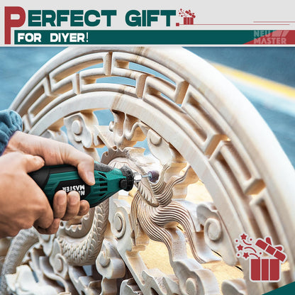 NEU MASTER 180W Rotary Tool Kit, Corded Power Rotary Tools with 160 Accessories and 6 Variable Speed, 10000-35000RPM Electric Drill Set for Handmade Crafting Projects and DIY Creations