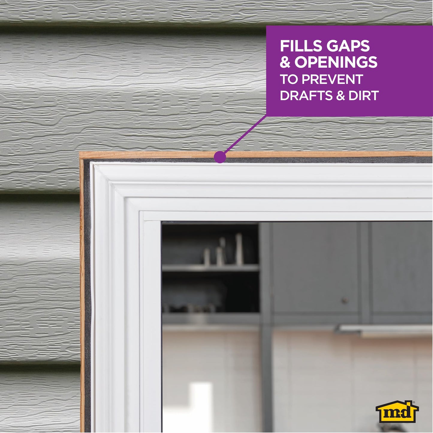 M-D Building Products - Versatile Gray Foam Backer Rod Set 1/2in x 20ft - Essential Caulk Saver for Sealing Concrete Gaps, Expansion Joints, and Crack Filling (71480)