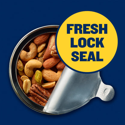 PLANTERS Pistachio Nuts Lovers Nut Mix with Pistachios no shell, Almonds & Cashews, Party Snacks, Plant-Based Protein, After School Snack, Bulk Nuts, Kosher 1lb 2.5oz