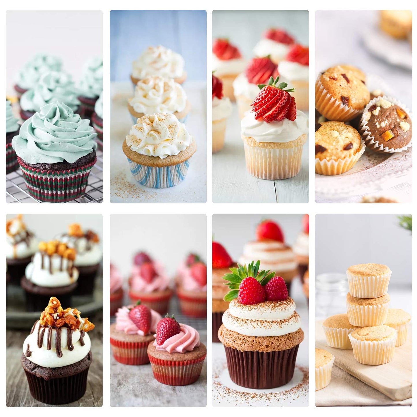 JOHO BAKING Nonstick Muffin & Cupcake Pan Set (2 Pack) - 12 Cup Regular + 24 Cup Mini Muffin Tins | Heavy Duty Gold Carbon Steel, Rust-Resistant, Easy Release