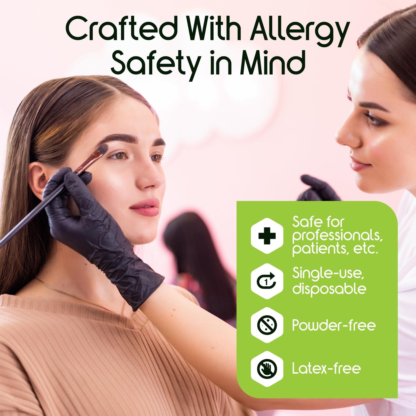 Inspire Black Nitrile Gloves | THE ORIGINAL Quality Black Disposable Glove Latex Free | 4.5 Medical Cooking Cleaning Mechanic Case of 1000 size M