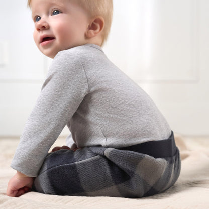 Gerber Baby Boy's 4-Pack Microfleece Pants, Navy Gingham