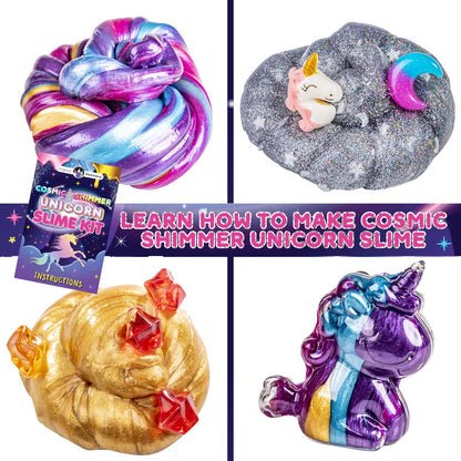 Original Stationery Cosmic Shimmer Unicorn Slime Kit – Creative Crafting Set for Making Enchanting Toys with Galaxy Glitter and Rainbow Hues