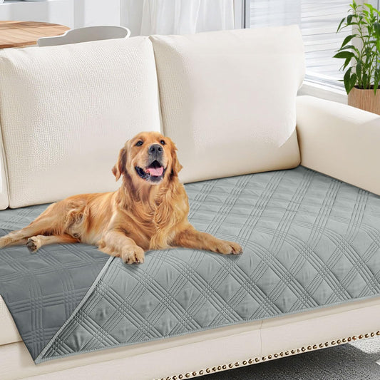 hyha Waterproof Dog Blanket, Reversible Pet Bed Blanket, Soft Sofa Couch Cover for Dogs Washable, Waterproof Pet Couch Covers for Sofa Puppy Cats Furniture Protector(30"x70", Grey/Dark Grey)