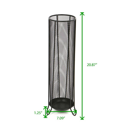 Mind Reader Umbrella Stand, 5.5"L x 5.5"W x 20.5"H, Black