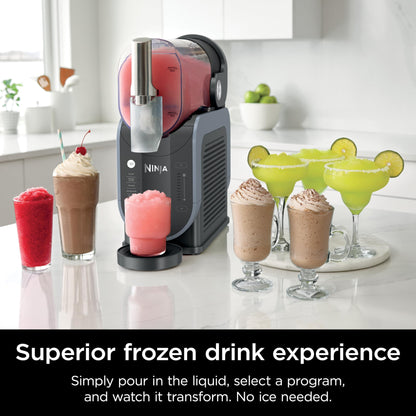 Ninja SLUSHi with RapidChill Technology, 88 oz. Frozen Drink & Slushie Machine, 5 Preset Programs, Margaritas, Frappés, and More, Premium Accents, Black, FS301