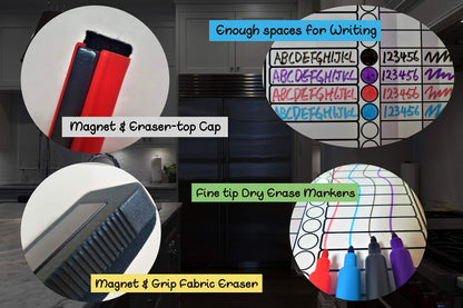 Multi-use Magnetic to-Do List Board Chore Chart List Goal Planner Task Habit Tracker Monthly Weekly Daily Homework Child Calendar Family Wedding Checklist Chirstmas Gift Kitchen Fridge Dry Erase Board