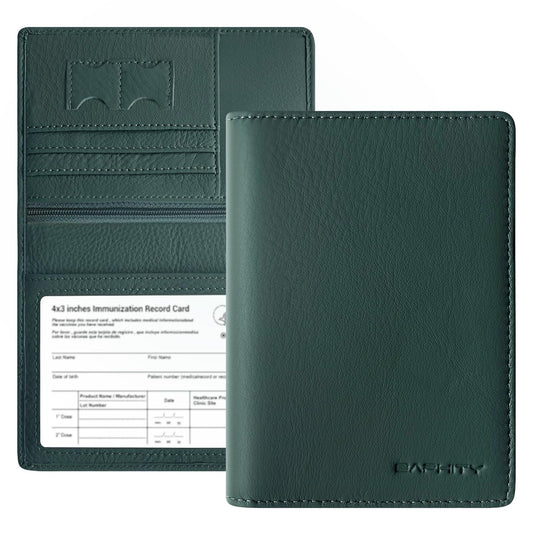 Premium Leather Passport Holder for Travel - RFID Blocking Passport Wallet for Men & Women, Passport Cover with Card Slots, ID Window - Business Travel, Airport Security, Gift for Travelers