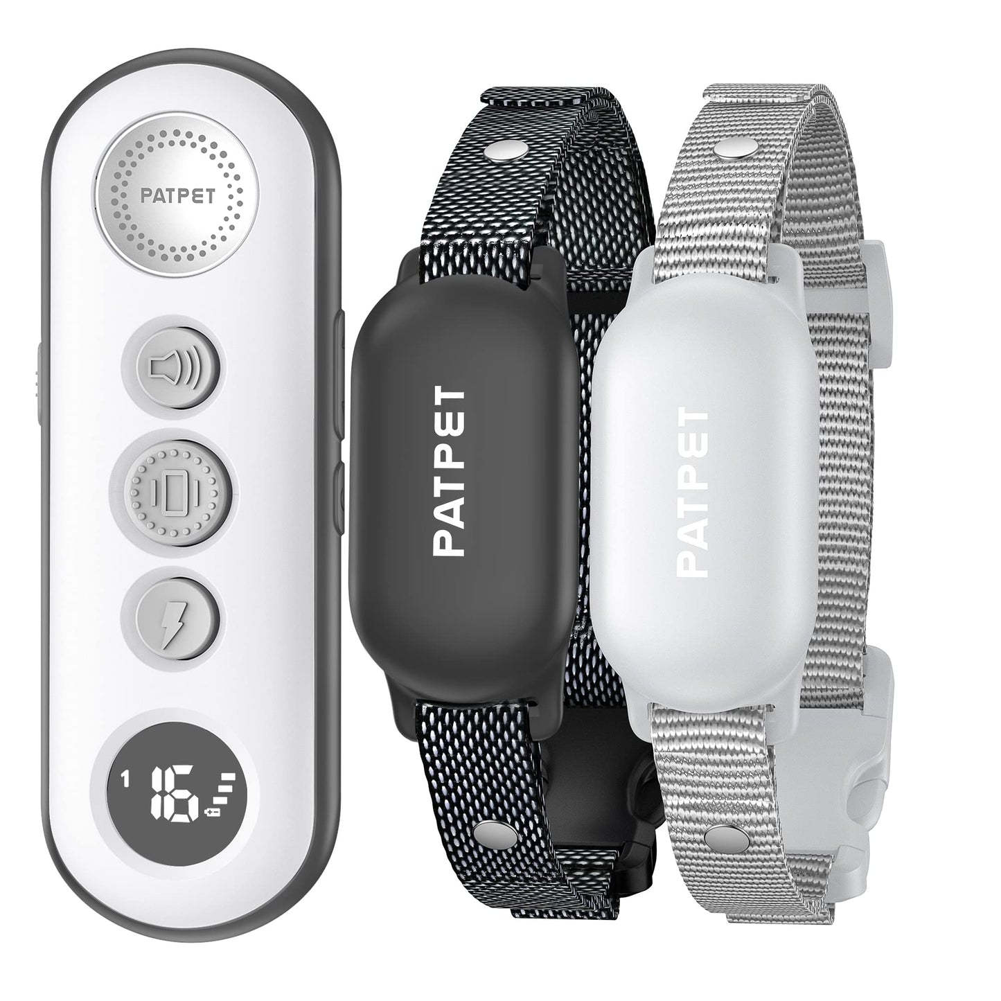 PATPET Shock Collar for Dogs(10-120lbs), 4000ft Rechargeable IPX7 Waterproof Training Collar with Remote for 2 Dogs- Electric Dog Collar for Small Medium Large Dogs 2 Packs