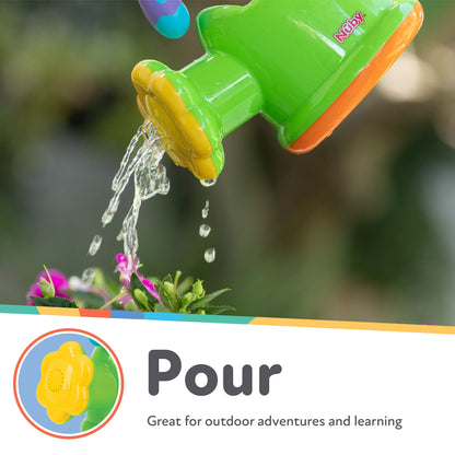 Nuby Watering Can Bath or Outdoor Toy for Toddlers and Kids - Spring and Summer Outside Play -18+ Months - Interactive and Fun Baby Bath Essentials