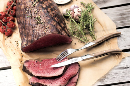 Laguiole Style de Vie Steak Knives, Luxury Line, 6 pieces, Olive Wood, in giftbox