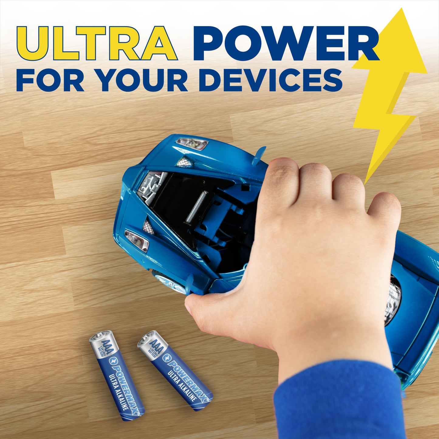 Powermax 24-Count Triple AAA Batteries, Ultra Long Lasting Alkaline Battery for Home and Office, 10-Year Shelf Life, Reclosable Packaging