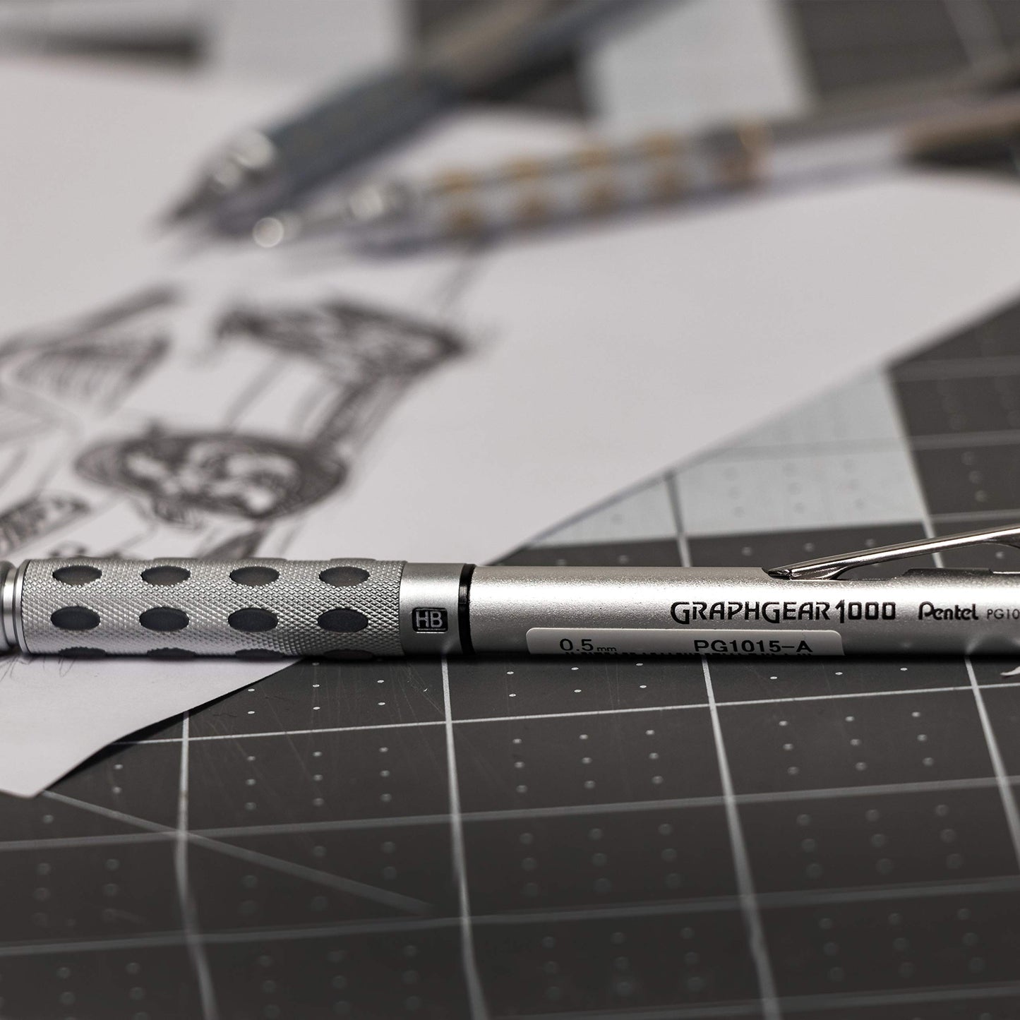 Pentel GraphGear 1000 Mechanical Pencil, (0.5mm) Point Size, Black Barrel, 1 Each (PG1015A)