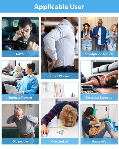 NURSAL 24 Modes TENS Unit Muscle Stimulator with Continuous Stimulation, Rechargeable Electronic Pulse Massager with 8 Pads for Back and Shoulder Pain Relief and Muscle Strength (Silver)