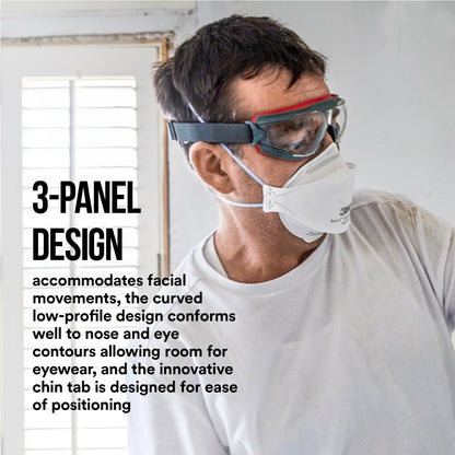 3M Aura Particulate Respirator 9205+ N95, Lightweight, Three Panel Designed Respirator Helps Provide Comfortable And Convenient Respiratory Protection, 10-Pack