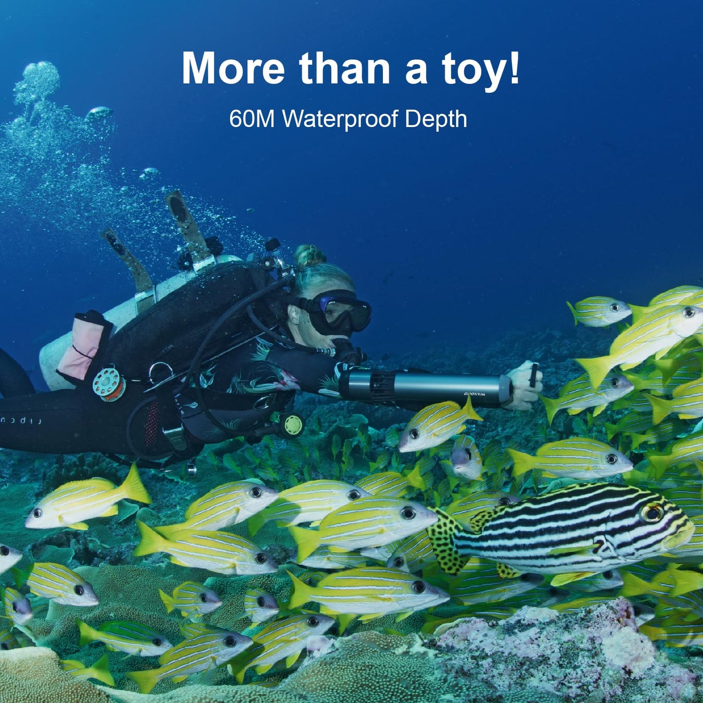 Waydoo Subnado Underwater Scooter, Thumb Controlling Sea Scooter for SUP Paddle Board, Suitable for Pool, Diving, and Snorkeling, Compact and Portable Water Scooter for Adults and Kids