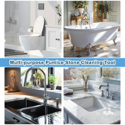 Pumice Stone Toilet Bowl Cleaner,16.7Inch Toilet Pumice Stone with Handle Cleans Hard Water Ring Calcium Buildup&Stains for Toilet Bath Kitchen Household Cleaning