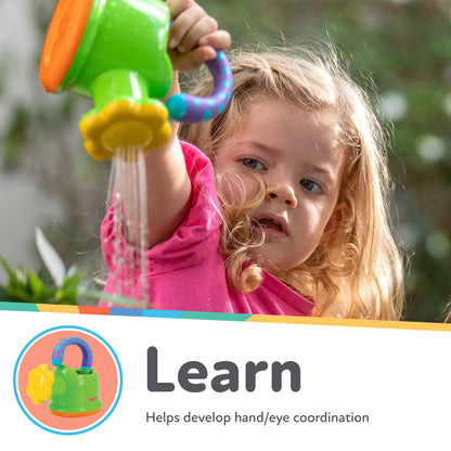 Nuby Watering Can Bath or Outdoor Toy for Toddlers and Kids - Spring and Summer Outside Play -18+ Months - Interactive and Fun Baby Bath Essentials