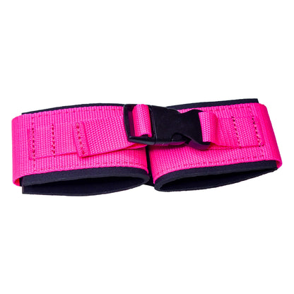 Myosource Kinetic Bands Tumble Pro X Ankle Straps Kit – Cheerleading Standing Tumbling Equipment, Gymnastics Backhandspring Trainer – Includes Flexibility Stunt Stretch Strap – Pink