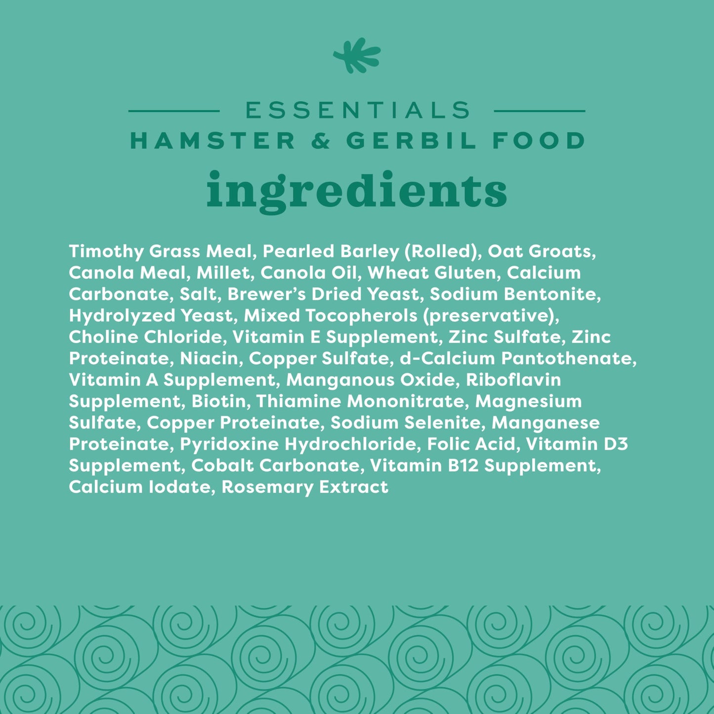 Oxbow Essentials Hamster Food and Gerbil Food, Vitamin & Mineral Rich Daily Diet for Hamsters & Gerbils, Veterinarian Formulated, Small Animal Pet Products, Made in USA, 15 lb Bulk Bag