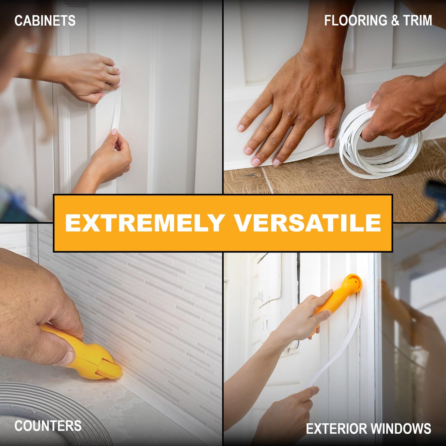 InstaTrim Applicator Tool – Professional DIY Caulk Trim Tool for Seamless Adhesive Installation, Smooth, Durable Finish, Ideal for Home Improvement Projects, Bathroom, Kitchen, Walls, Floor Sealing