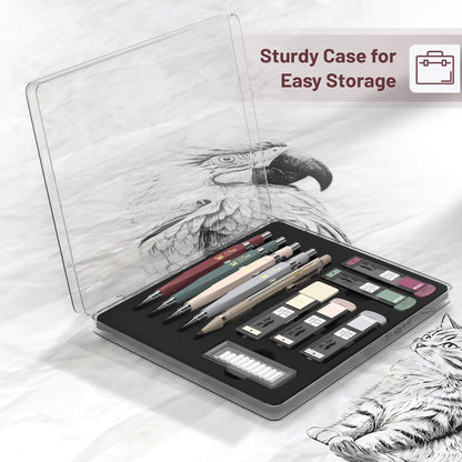 Mr. Pen- Mechanical Pencil Set with Leads and Eraser Refills, 5 Sizes - 0.3, 0.5, 0.7, 0.9 and 2 Millimeters, for Drafting, Drawing and Sketching, Back to School Supplies