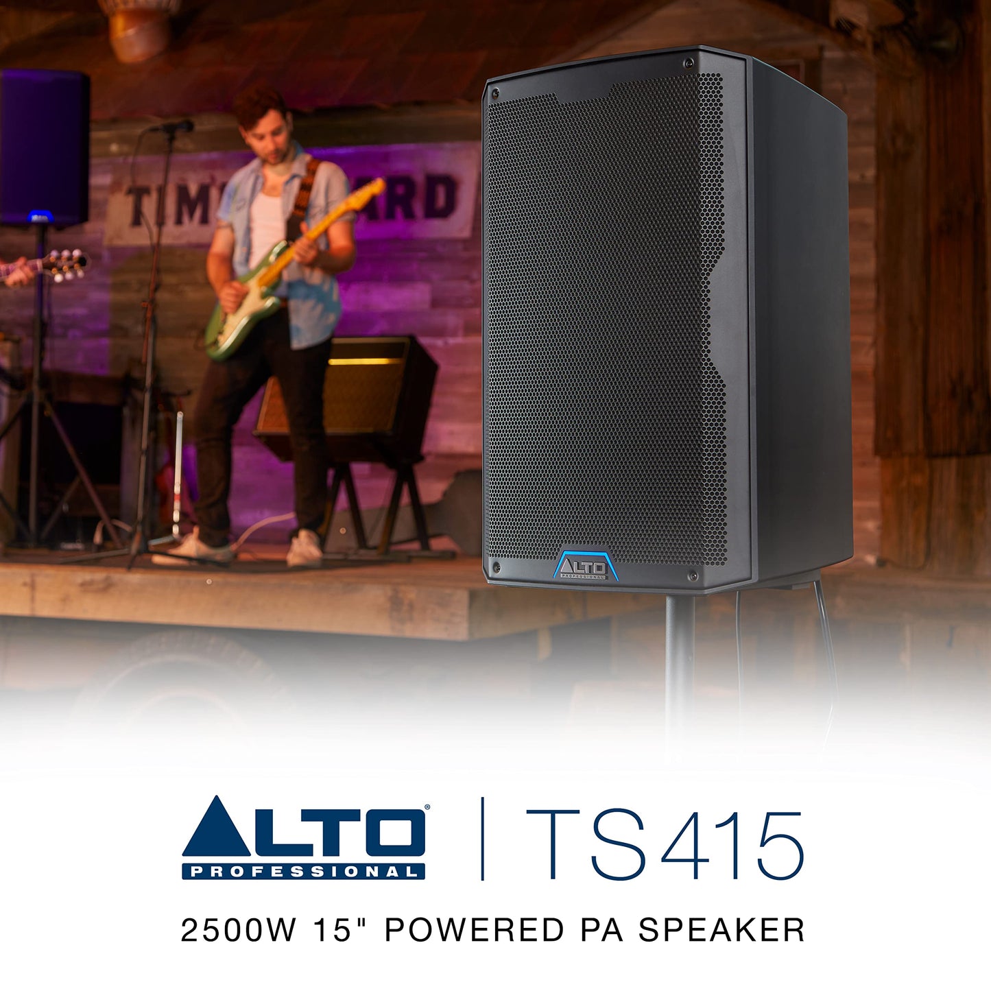 ALTO TS415 2500W 15" Powered PA Speaker with 3 Channel Mixer, Bluetooth Streaming, Wireless Loudspeaker Linking, DSP and ALTO App