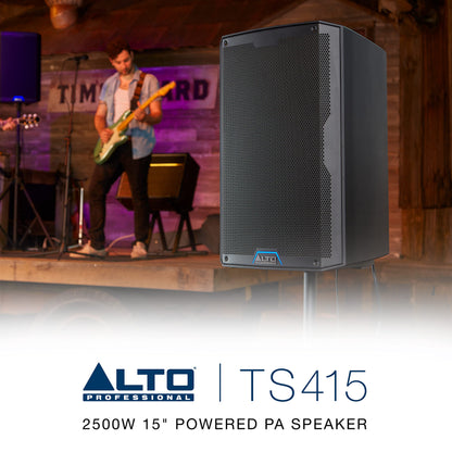 ALTO TS415 2500W 15" Powered PA Speaker with 3 Channel Mixer, Bluetooth Streaming, Wireless Loudspeaker Linking, DSP and ALTO App