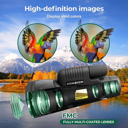 15x56 HD Monocular Telescope High Powered for Adults with Smartphone Adapter, High Powered Monocular Scope with Clear Low Light Vision for Star Watching, Bird Watching, Hiking, Concert
