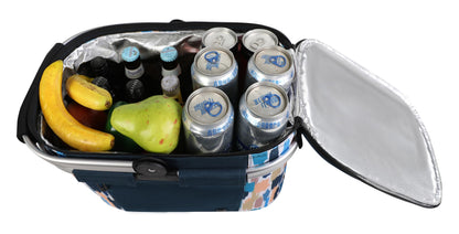 ALLCAMP Insulated Cooler Bag Portable Collapsible Picnic Basket Cooler with Sewn in Frame (Medium Graffiti Pattern)