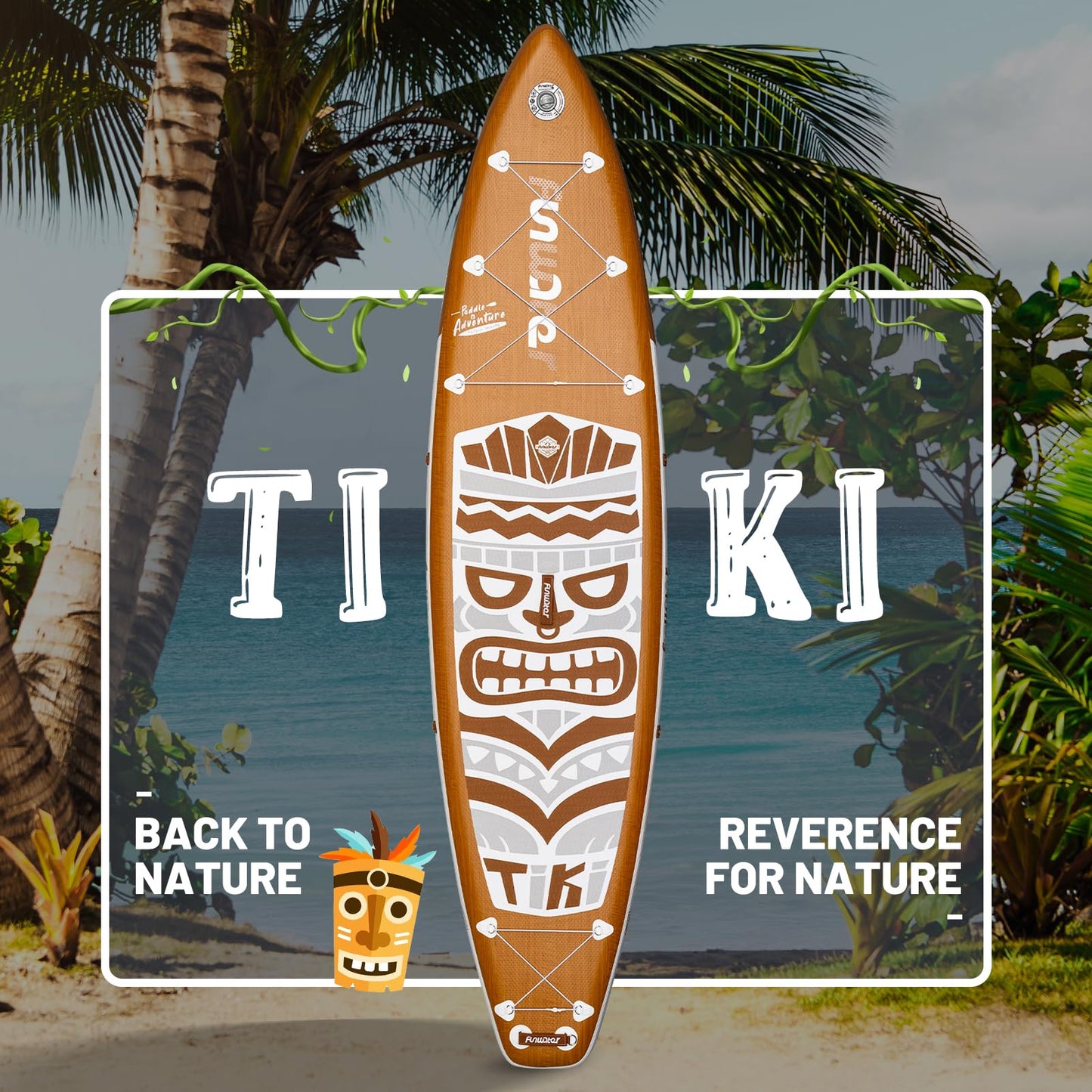 FunWater 11'6×33"×6" Inflatable Stand Up Paddle Board with Premium SUP Paddleboard Accessories, Adults & Youth for All Skill Levels, Included with Board, Paddle, Pump, Seat, Backpack