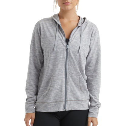 Hanes Womens Slub Knit Full-zip Hoodie, Textured Cotton Zip-up T-shirt For, Dada Gray Pe Heather, XX-Large US