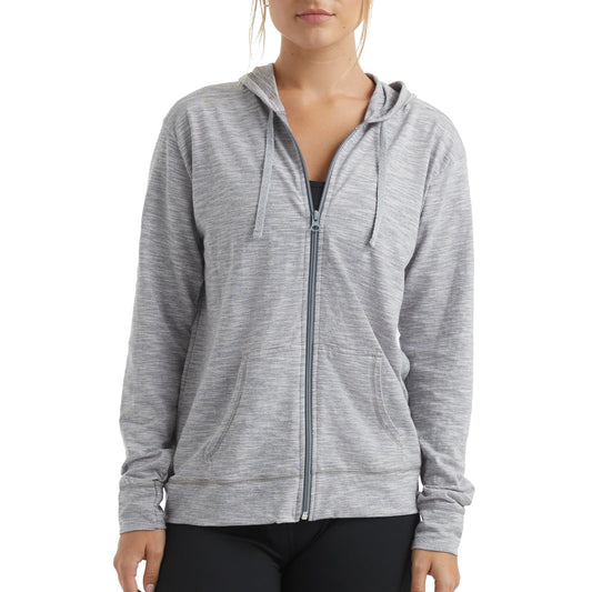 Hanes Womens Slub Knit Full-zip Hoodie, Textured Cotton Zip-up T-shirt For, Dada Gray Pe Heather, XX-Large US