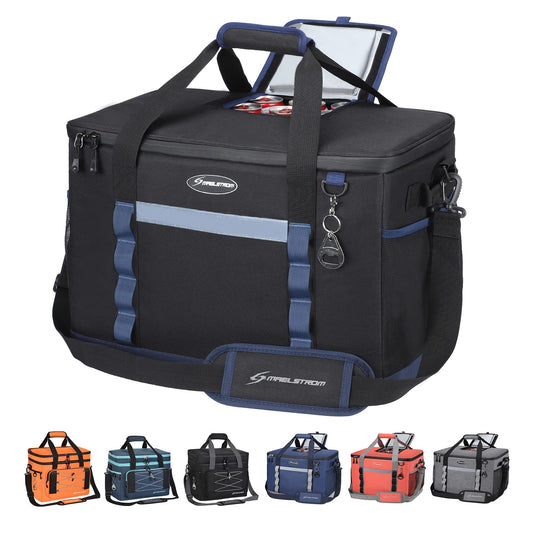 Maelstrom ICY Hollow Cooler Bag,75 Cans Collapsible Soft Sided Cooler,Extra Large Insulated Leakproof Lunch Cooler Bag,Portable for Grocery Shopping,Camping,Tailgating and Road Trips, G: 75 Can Black