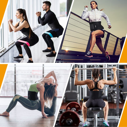 Ohuhu Waist Trimmer, Adjustable Neoprene Ab Trainer Belt for Back Support, Sweat Band Waist Trainer for Training & Workouts, Sweat Enhancer, Fits Up to 40 Inches for Men & Women Black (Medium)