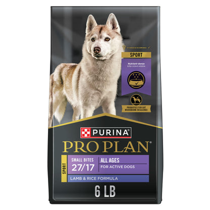 Purina Pro Plan High Protein Dog Food, Small Bites, SPORT 27/17 Lamb and Rice Formula - 6 lb. Bag
