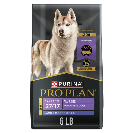 Purina Pro Plan High Protein Dog Food, Small Bites, SPORT 27/17 Lamb and Rice Formula - 6 lb. Bag