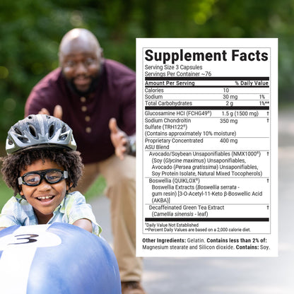 Nutramax Laboratories Cosamin® ASU Joint Health Supplement with Glucosamine, Chondroitin & ASU for Men’s & Women's Joint Health, 230 Capsules