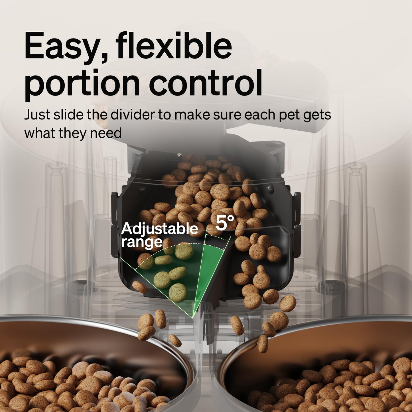 PETLIBRO Automatic Cat Feeder for 2 Cats, 5G&2.4G WiFi Pet Feeders, 5L Programmable Cat Food Dispenser with Airtight Lock-Fresh Technology, Dual Stainless Steel Bowls, Low Food Sensor