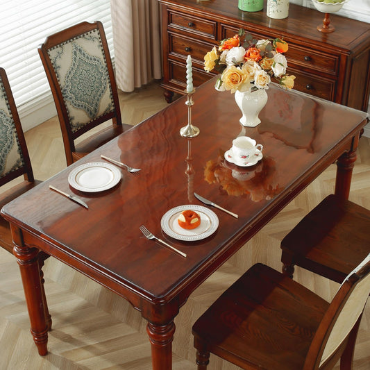 OstepDecor Clear Table Protector 2mm Thick, 24 x 48 Inch Clear Table Cover Protector, Plastic Table Cover, Desk Protector Mat, Waterproof Desk Cover Pad for Coffee Table, Writing Desk, Dining Room