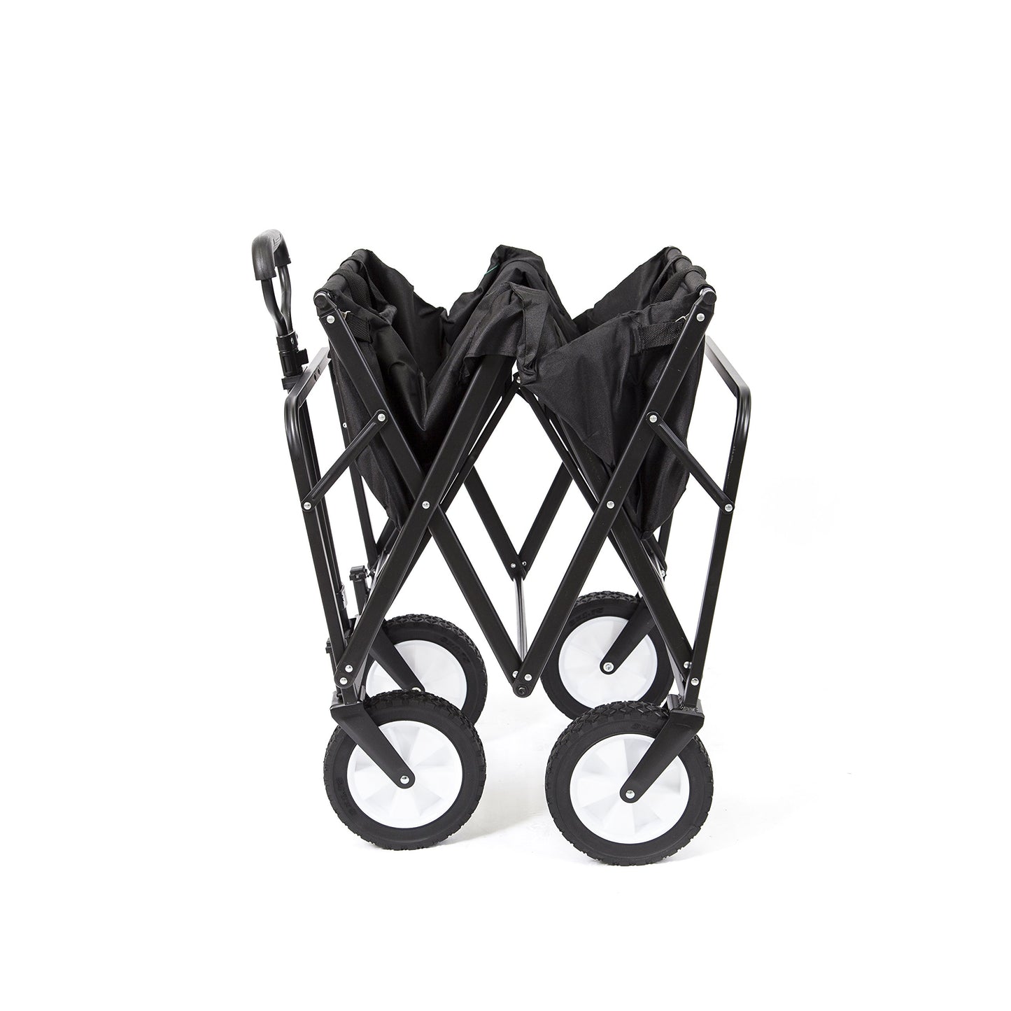 Mac Sports Collapsible Folding Outdoor Utility Wagon, Black