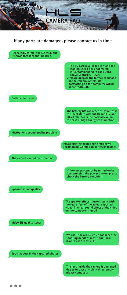 HLS Waterproof Action Camera 4K Stabilization with 2 Batteries 1350mAh for Video,4K WiFi Remote Underwater Cameras with Wide Angle Lens HD,Sports Action Video Cameras with Accessories Mount Kit