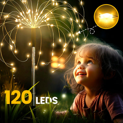 GIGALUMI Garden Outdoor Decor Lights 120LED 2Pack, Solar Garden Lights for Yard Outside Fairy Decorative,Solar Powered for Yard Pathway Flowerbed Planter Balcony Patio Decor（Warm White）