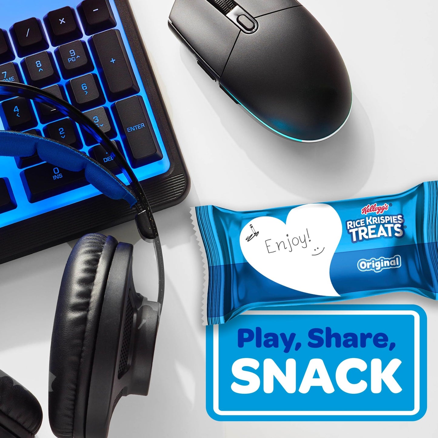 Rice Krispies Treats Marshmallow Snack Bars, Kids Snacks, Lunch Snacks, Original, 12.4oz Box (16 Bars)