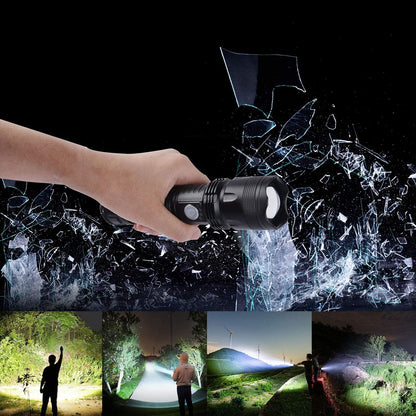 Rechargeable Flashlights High Lumens, 90000 Lumens Super Bright LED Flash Light, 5 Modes, IPX6 Waterproof Handheld Flash Light for Home, Emergencies, Camping