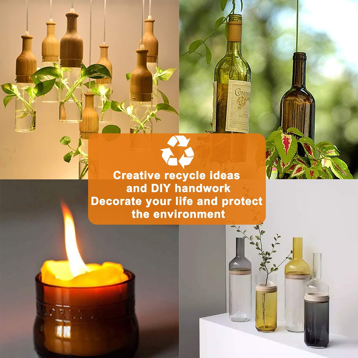 Kalawen Glass Bottle Cutter, Upgrade Bottle Cutter & Glass Cutter Kit for Bottles, Wine Glass Bottle Cutter Tool to Cut Bottles Wine Beer Liquor Whiskey Champagne (Only for Round Bottles)